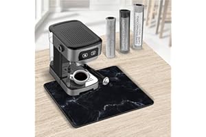 Tappetino Macchina Caffe - Tappetino Scolapiatti Assorbente Cucina by Creative Corner 40x50 Marmo Nero - Tappetino Assorbente Cucina - Tappeto Macchina Caffe
