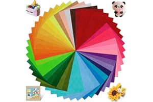 Doxiru Bunter Filzstoff, 45 Farben Filzplatten zum Basteln 20 x 30cm Bastelfilz, Polyester Filzstoff zum Basteln DIY Bastelstoff Filzplatten Set zum, Nähen, manuelle Dekoration