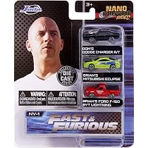 Jada Toys Fast & Furious Nano Cars – 3er Pack Mit Lykan Hypersport, Dodge Ice Charger & Toyota Supra