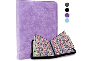 JOYUE Album de Tarjetas Coleccionables, Carpeta de Tarjetas Coleccionables para Cartas 30 Páginas 540 Cartas, Álbum Cromos para Niños (Violeta)