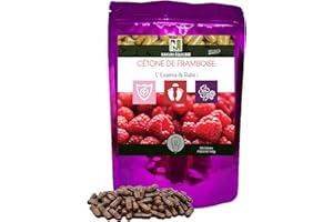 NAKURU | Cétone de Framboise | Gamme Équilibre | Fabriqué en France | "L'Essence de Rubis !" (500 Gélules de 330mg / Poids Net: 165g)
