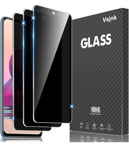2 Pezzi Pellicola Privacy Vetro Temperato 9H Per Redmi Note 10 Pro, Anti Spy, Anti Graffio, Facile Installazione