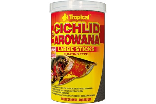 CICHLID&AROWANA LARGE STICKS 1000ml / 300g - Nourriture rehaussant la couleur pour cichlides de grande taille et arowanas adultes