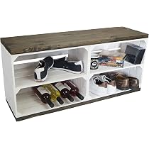 Banc Chaussures Entrée Avec 2 Casiers + 6 Compartiments - Meuble Rangement Chaussures Blanc, Assise Rembourrée, 34x110x48 Cm - 7