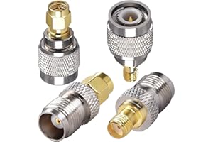 TUOLNK Kit de Conectores Adaptadores RF SMA a TNC - 4 Tipos para Antenas 2G 3G 4G LTE, Enrutadores Wi-Fi y Cables Coaxiales