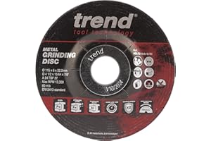 Trend Disco de desbaste de metal para amoladora angular, 115 m de diámetro, corte fino de 6 mm, AD/G115/6/M, paquete de 10