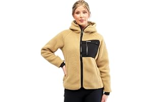 RevolutionRace Sherpa Hoodie für Damen, Outdoor Fleecejacken perfekt für Wanderungen und Outdoor-Abenteuer