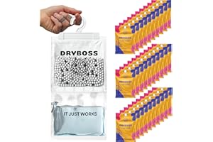 DRYBOSS Pack 30 Bolsas 6,9 KG Antihumedad Deshumidificador Absorbe Humedad y Condensación en Armarios Pared y Habitacion. Quita Moho, Olores y Humedades #1 En Deshumidificadores de Casa, Cajones Ropa