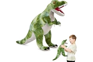 Zappi Co Miękko wypełniona przytulanka dla dzieci T-rex (zielona) pluszowa zabawka (wysokość 48-50 cm) safari, kolekcja pluszaków dla noworodka pierwszego dziecka