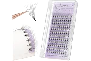 ANNAFRIS Volumen Ruso Pestañas 10D 0.07mm D Curl 8-15mm Prefabricados Ventiladores Pestañas Pelo a Pelo Fondo Puntiagudo Pestañas Extension Racimo Falso Lash Profesional（10D,0.07D,8-15MIX)