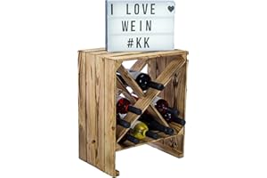 Kistenkolli Altes Land Étagère à vin Blanc/naturel 50 x 40 x 27 cm Caisse pour pommes Rangement de bouteilles Rangement pour journaux