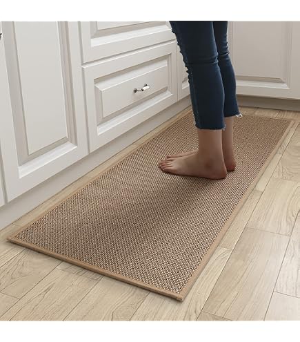 SHACOS Teppich Läufer Flur Rutschfest 60x180cm Grau Küchenteppich Waschbar Läufer