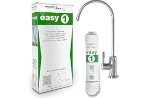 Système de filtre à eau Water2Buy Easy1, fournit 6000 L (1300 Imp. Gal) d'eau propre pendant 6 à 12 mois, certifié NSF/FDS/ISO 9001&14001, robinet de filtre à eau sous évier Easy DIY Kit Modèle:W2BE1B
