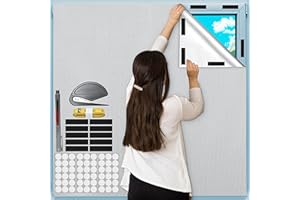 Aytop Portable Blackout Blind, 100% Blackout Material Window Blinds Blackout Curtains with Self Adhesive Tapes Cut to Any Size Temporary Blackout Blind for Bedroom Nursery (300x145cm)