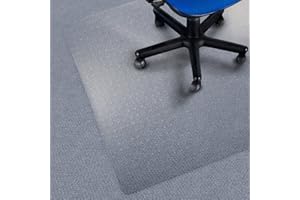 etm Office Chair Mat - Carpet Protector | Strong Polycarbonate Floor Protector Mat | Huge Variety of Clear Floor Mats | Protection for Swivel Chairs | 75x120cm (2.5'x4')