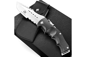 Wolfgangs UNDIQUE Zweihand Klappmesser aus feinem 440C Stahl - LEGAL in Deutschland zu führen - Outdoor Messer mit Multifunktions-Klinge - Starkes Survival Messer - Jagdmesser Bushcraft