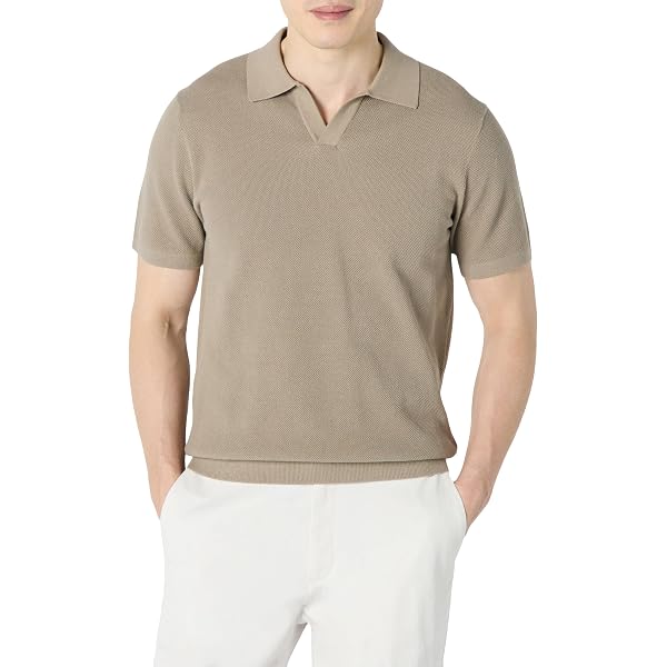 PJ PAUL JONES Maglietta da uomo a maniche corte girocollo in maglia testurizzata casual a righe, Nero , M