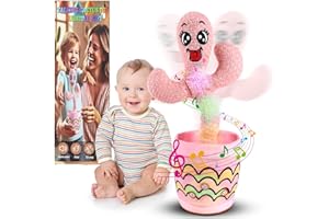 UCIKIK Dancing Talking Cactus Toys, 120 English Songs for Babys Kids (No Inappropriate Words), Mimicking Recording Cactus Toys for 0-6 6-12 Months Babies 1 2 3 Year Old Boys Girls Interactive Gift