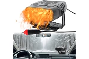 CREAHER Car Heater Fast Heating Auto Winter Defroster 12V/120W, 2024 New Upgrade Portable Auto Heater Car Defroster 2 in 1 Electric Heating/Cooling Windscreen Defogger for Vehicles Trucks