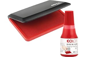 Colop 151306 poduszka do stempli Micro 2 + kolor 801 czerwony, 70 x 110 mm