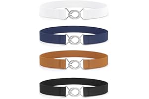 LEACOOLKEY Dla kobiet i mężczyzn, elastyczny pasek w talii, rozciągliwy, cienki pasek do sukienki, dżinsów