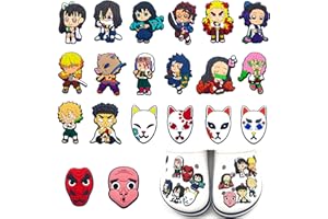 BJPERFMS Accessori per Scarpe Demon Slayer, 20PCS Demon Slayer Accessori per Crocs, Demons Slayer Charms per Crocs, Demon Slayer Ciondoli Decorazioni per Scarpe