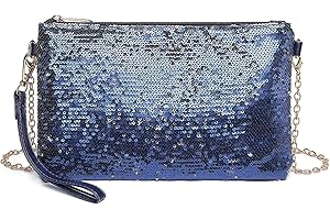 Miss Lulu Bolso de Mano de Mujer - Bolsos de Fiesta Mujer con Purpurina Fina- Bolso Boda para Ceremonias, Bodas, Evento, Cita, Fiesta Cócteles