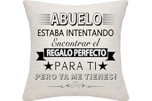 Bommex Fundas de Cojín Divertidas para el Abuelo de Nieta Nieto Mejor Regalo para el Abuelo Cumpleaños Día del Padre (Abuelo)