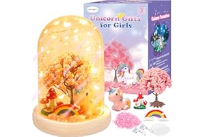 JKGIFTS DIY Einhorn Geschenke für Mädchen 3-9, Mädchen Geschenke 3-10 Jahre Geschenke Kinder Nachtlicht Spielzeug ab 4-9 Jahre Mädchen Bastelset Geburtstagsgeschenk Weihnachten