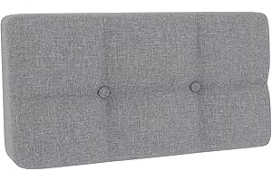 Gutekissen® Cuscini per pallet Cuscini trapuntati con bottoni, Cuscini per pallet trapuntato PFG (Cuscino d'angolo 60x40, Grigio)