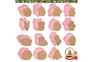 LIVESTN 16 Pezzi Formine per Biscotti Stampi Biscotti Natale Formine Biscotti Natale 3D,Formine Biscotti Plastica, forme assortite,per Decorare Biscotto, Dolci, Torta(B)
