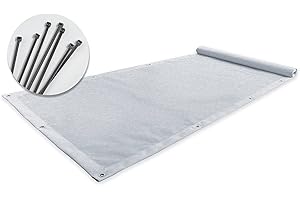 Market-Alley Balkon Sichtschutz mit Kabelbinder und Ösen Balkonabdeckung für Balkon Terrasse Balkonverkleidung wetterfester Balkonumspannungen (404 Grau ; 6,1m x 0,75m ; BxH)