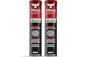 TRIAX Spheron HT-2 Rotes Fett, Wälzlager/Radlager, Calciumsulfonat-Komplex CSX, Hochtemp von -30°C bis 180 °C, Ultra Klebrig, Extremer druck, praktisch wasserdicht, Hochleistungs Langzeitfett