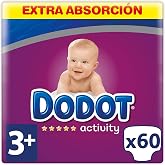Dodot Activity Diapers Size 3+, 60 Nappies - 7 kg - 11 kg