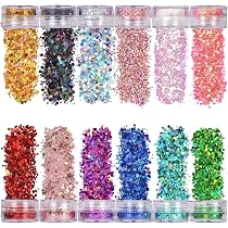 CottonCandi Holografisches Glitzergel - 50 Ml, Für Gesicht, Körper & Haar - Großer Glitzer, 8 Farben, PETA-zertifiziert