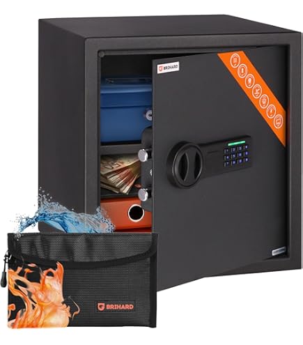 VEVOR Safe Vault 1,2 Kubieke Voet, Meubelkluis Met Brandwerende Geldzak Wachtwoord En Sleutelherkenning Digitale Kluis Voor Thuis Verwijderbare VEVOR Safe Vault 1,2 Kubieke Voet, Meubelkluis Met Brandwerende Geldzak Wachtwoord En Sleutelherkenning Digitale Kluis Voor Thuis Verwijderbare