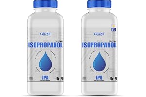 GiDeli Isopropanol 70% 2 x 1 l - Rengöringsalkohol IPA | Högprocentig isopropylalkohol, rengöring av elektroniska komponenter, linser och skärmar