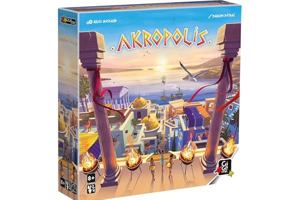 GIGAMIC - Akropolis - Jeux de société - Jeu de stratégie de tuiles dès 8 ans - Jeu de réflexion pour enfant, famille et amis - As d'Or 2023 - De 2 à 4 joueurs - 25 Min - Version Française - GAKR