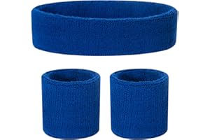 ONUPGO Kinder Schweißbänder Stirnband Armband Set – Athletisches Baumwollschweißband für Sport (1 Stirnband + 2 Armbänder)