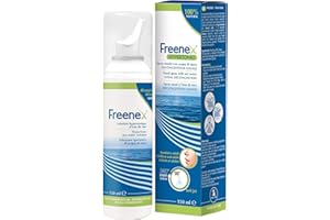 EKUBERG PHARMA Freenex Hypertonisches abschwellendes Nasenspray mit Meerwasser. Hypertonisches Spray, empfohlen für Sinusitis, allergischer, hypertropher und infektiöser Rhinitis. Gasfrei Spray - 150ml