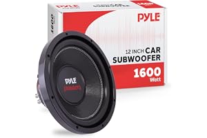 Pyle Subwoofer Bil 12" – Högpresterande Bass System 1600W, Papper Membran 90 dB, 40 Ohm, Magnet 60 oz, Dubbel Röstspole 4 Lag