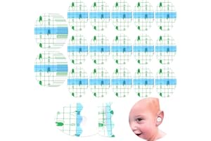 Aolso Orejeras para Ducha,Apones Oidos Natación Niños,Pegatinas Desechables Impermeables para los Oídos con Tapones para los Oídos de Algodón,Impermeables para El Oído para Nadar Y Bañarse