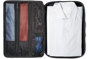 DEGELER® Hemdentasche für knitterfreie & faltenfreie Hemden & Blusen - mit Fächer für Krawatten, Fliegen | Reisezubehör für Kleidertasche, Kleidersack & Organizer | Ideal fürs Handgepäck | Schwarz