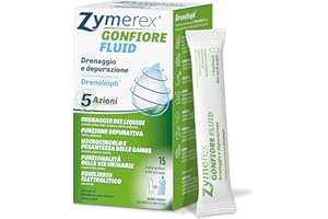 Zymerex - GONFIORE FLUID aroma ANANAS| 15 Bustine monodose | Drenaggio liquidi | Depurazione | Senza glutine e lattosio (ANANAS)