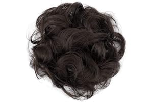 CAISHA by PRETTYSHOP Messy Scrunchie Bun Voluminous Wavy Hairpiece Heat-resistant Synthetic Fibres Brown G4A