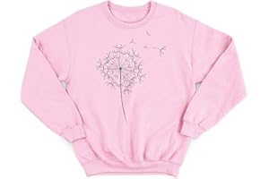 Sanfran Clothing Dandelion Top Boho Bohemian Cute Summer Shirt Line Art Illustration Jumper Sweater