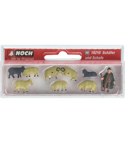18 Stück Schaf-Modelle Für Modelleisenbahn – HO Maßstab 1:87, Weiß, Aus Kunststoff, 6 Verschiedene Stile