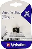 Verbatim 98130 32GB Store n Stay NANO USB 2.0 Drive - Black