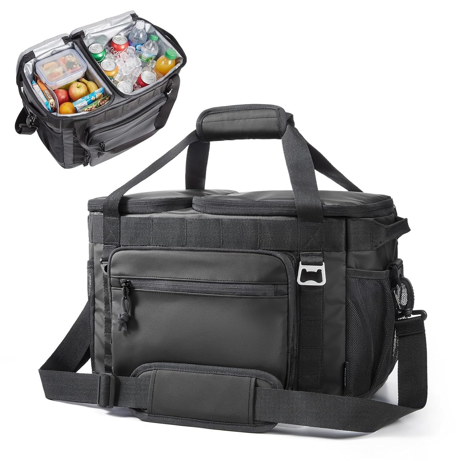 TOURIT Borsa termica da picnic, 30 lattine, refrigeratore morbido isolato, grande, pieghevole, borsa termica per il trasporto degli alimenti, 21 l