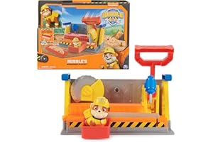 RUBBLE & CREW Ruben & Compagnie - Atelier De Ruben - Atelier Creatif De Construction - Figurine Pat Patrouille À Collectionner - avec Sable Magique Kinetic Sand - Pat Patrouille Jouet - Jouet Enfant 3 Ans Et +